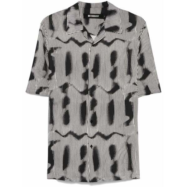 ミスビヘイブ メンズ シャツ トップス Sprayed shirt White｜asty