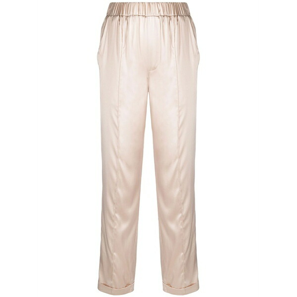マックス アンド モイ レディース 心地好いズボン下 ボトムス Elasticated-waistband silk trousers Neutrals