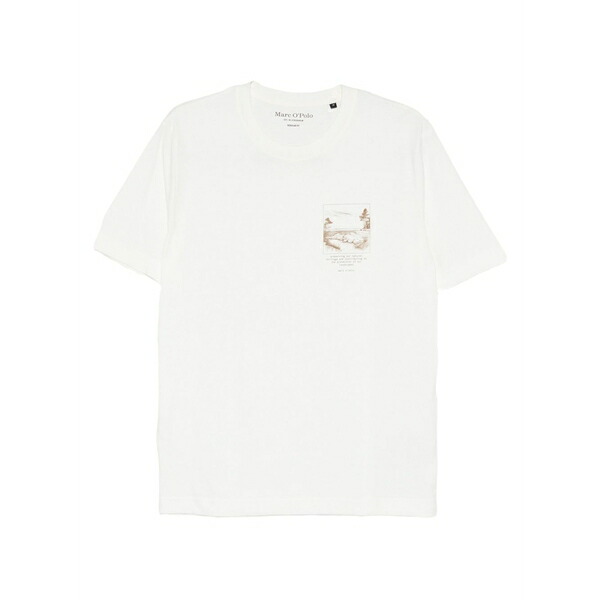 マルコポーロ メンズ Tシャツ トップス Graphic pocket t-shirt White｜asty