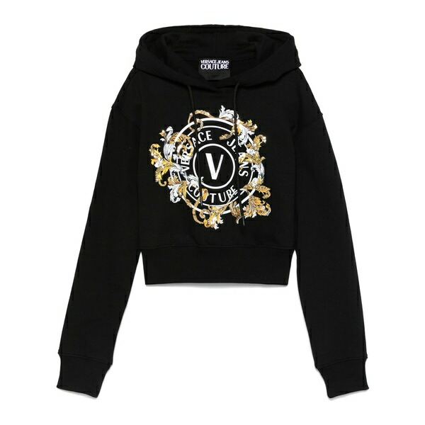 呼びりん探し回る レディース パーカー・スウェットシャツ アウター Logo-print hoodie Black