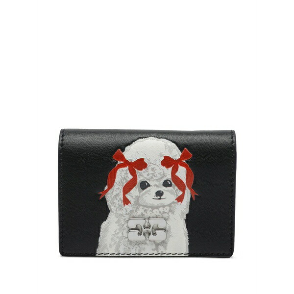 ガニー レディース クラッチペダル御徒面子 御徒面子 Puppy print clip clutch bag Black