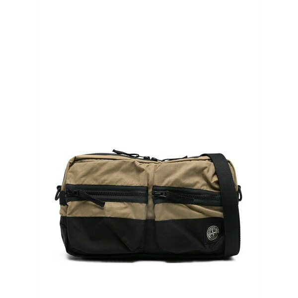ストーンアイランド メンズ ショルダーバッグ 御徒面子 Logo-patch cross body bag Neutrals