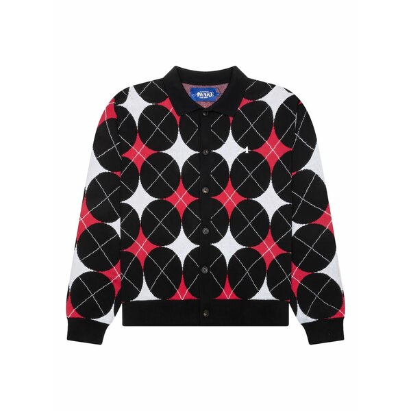 アウェイクニューヨーク メンズ カーディガン アウター Patterned cardigan Black｜asty