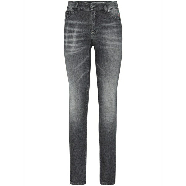 フィリッププレイン レディース レギンス ボトムス Denim jeggings Grey|asty