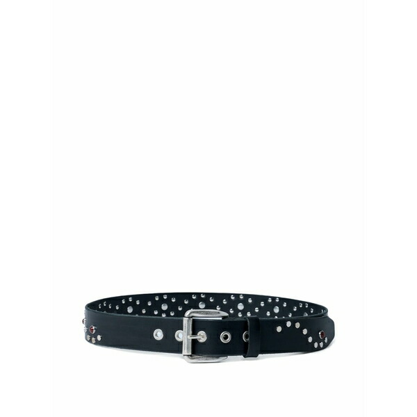 アワーレガシー メンズ 胴締め 佩び物 Metal detailing leather belt Black