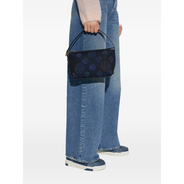 カサブランカ メンズ トートバッグ 御徒面子 Monogram-pattern tote bag Blue