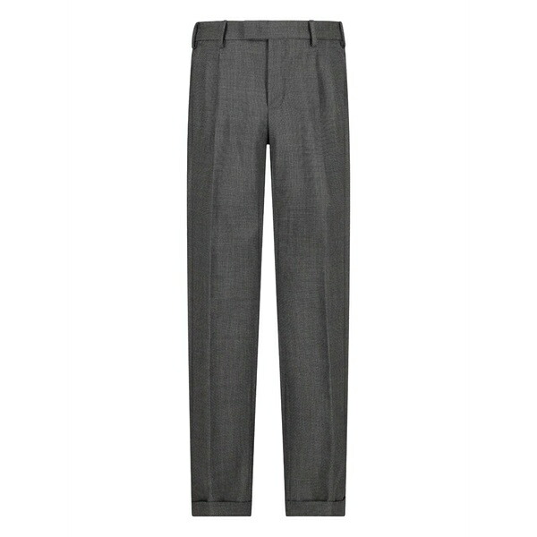 PTトリノ メンズ カジュアルパンツ ボトムス Pleated-cuffed trousers Grey|asty