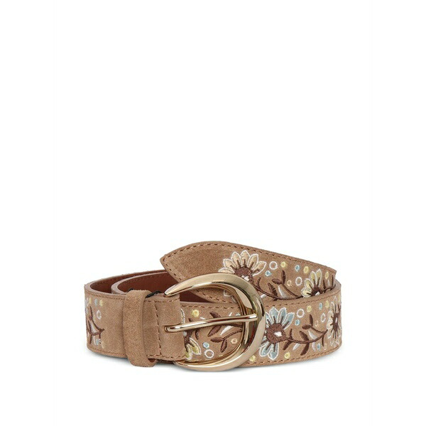 オルチアーニ レディース 胴締め 付属品 Floral embroidered belt Neutrals ベルト・サスペンダー-レディースベルト