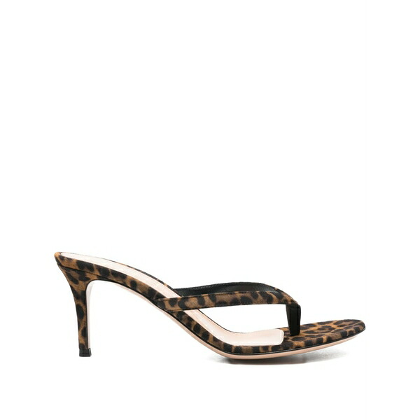 ジャンヴィト ロッシ レディース サンダル シューズ Calypso leopard-print sandals Brown｜asty