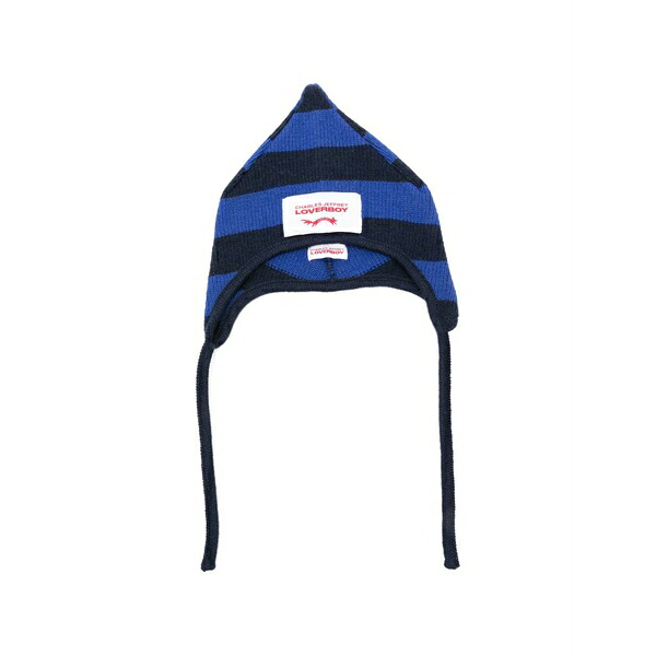 チャールズ・ジェフリー メンズ 帽子 アクセサリー Striped spike beanie Blue