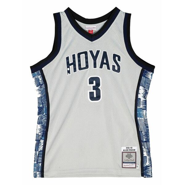 ミッチェル\u0026ネス メンズ ティーシャツ トップス Ncaa georgetown 1995 allen iverson jersey Grey Tシャツ・カットソー-メンズファッション