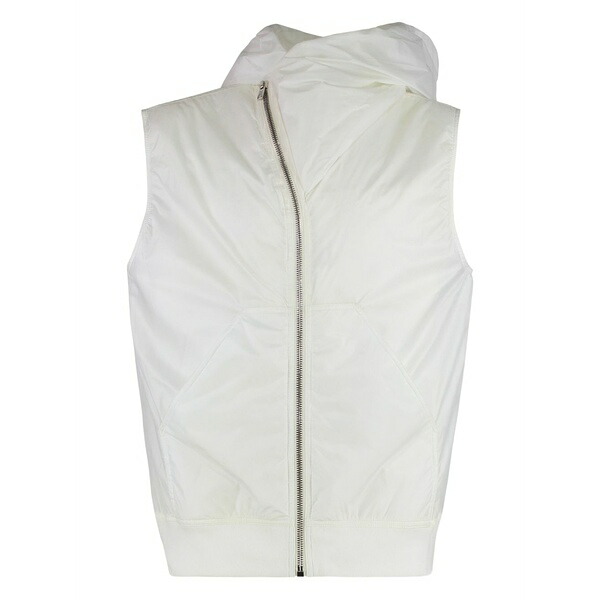 リックオウエンス レディース 上衣＆上衣 アウター Hooded zip-front waistcoat White