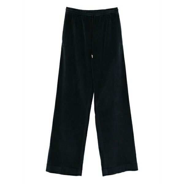 ブリ後押し 1949 レディース 心地好いズボン下 ボトムス Drawstring corduroy trousers Blue