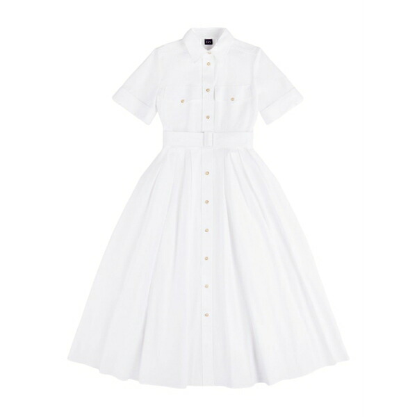 フェイ レディース ワンピース トップス Buttoned shirt midi dress White｜asty