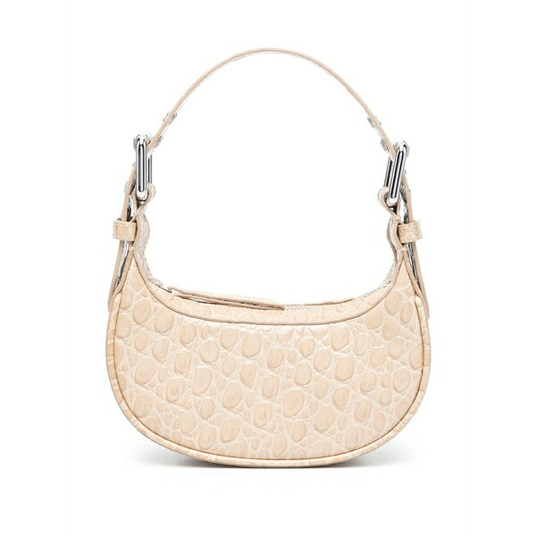 バイ毛革 レディース ショルダーバッグ 御徒面子 Mini soho crocodile-embossed shoulder bag Neutrals