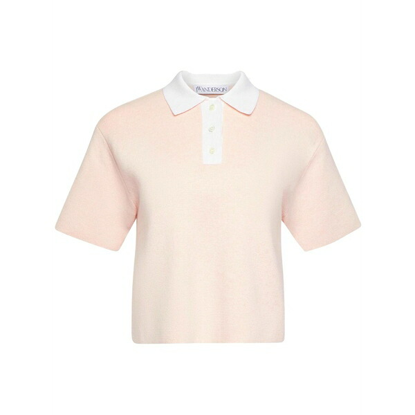 J.W.アンダーソン レディース スポーツシャツ トップス Cropped polo shirt Pink