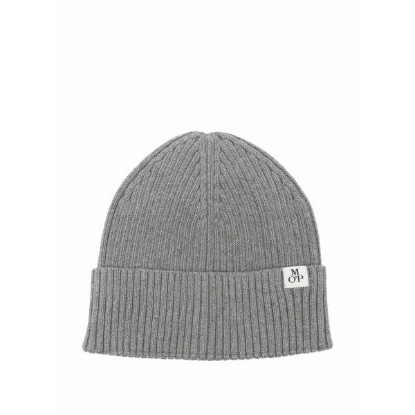 マルコポーロ メンズ 帽子 アクセサリー Ribbed label cap Grey｜asty
