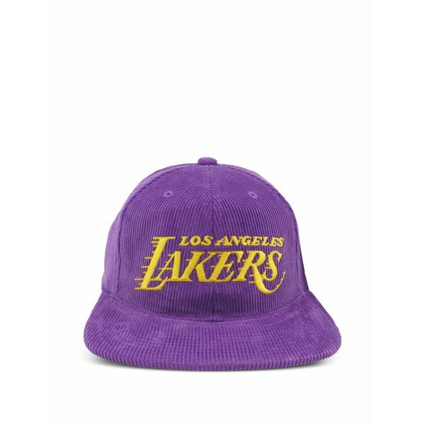 ミッチェル&ネス メンズ 帽子 アクセサリー nba lakers corduroy embroidered baseball cap Purple|asty