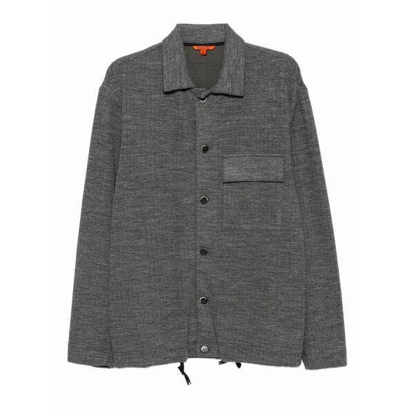 バレナ メンズ シャツ トップス Knitted shirt Grey|asty