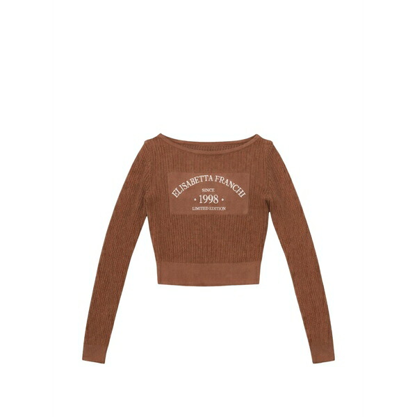 エリザベスフランキ レディース 編み物\u0026スウェーター アウター Long-sleeve sweater Brown