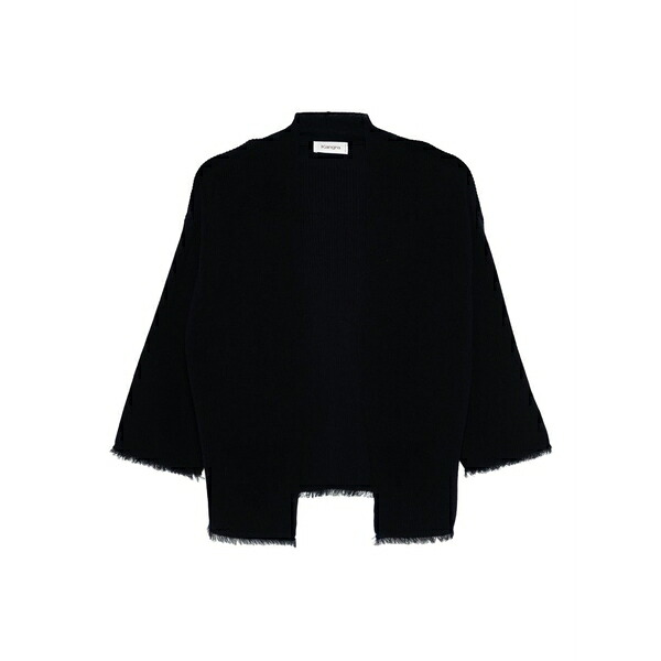 カングラ  レディース ジレー アウター Fringed cardigan Blue