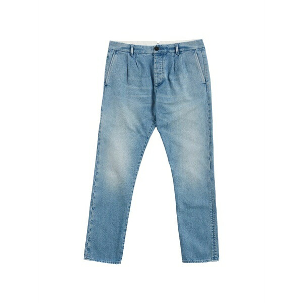 フォルテラ メンズ デニムパンツ ボトムス Pleated denim tapered trousers Blue｜asty