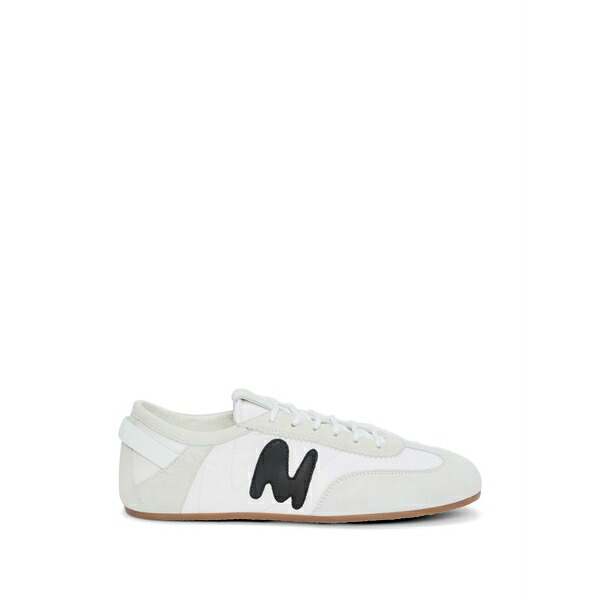 エムエスジイエム メンズ スニーカー シューズ Logo low-top sneakers White|asty