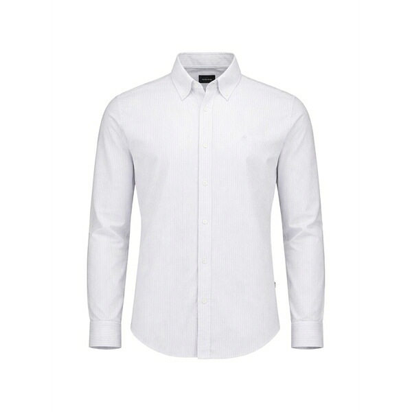 雇い主 メンズ プルオーバー トップス Striped long-sleeve shirt White