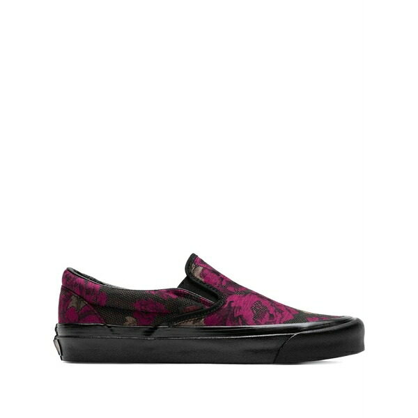 バンズ メンズ スニーカー シューズ Floral slip-on trainers Black|asty