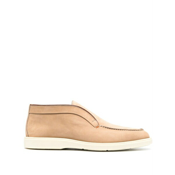 サントーニ メンズ ブーツ シューズ Leather slip-on boots Neutrals