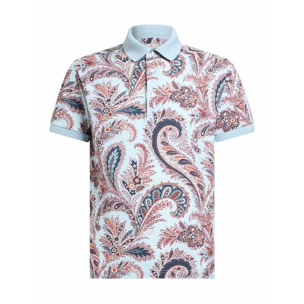エトロ メンズ スポーツシャツ トップス Cotton polo shirt  Blue
