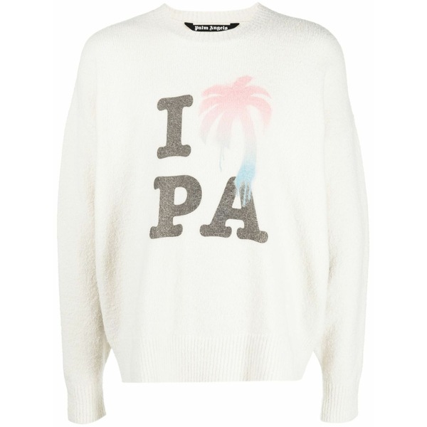 パーム・エンジェルス メンズ 編み物\u0026ティーシャツ アウター I love pa knitted jumper White