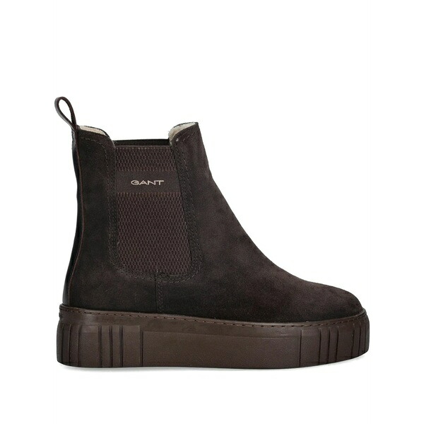 ガント レディース ブーツ シューズ Snowmont platform panelled chelsea boots Brown｜asty
