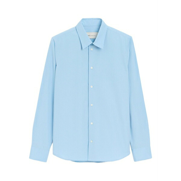 アミ メンズ シャツ トップス Ami de coeur logo-embroidered shirt Blue｜asty