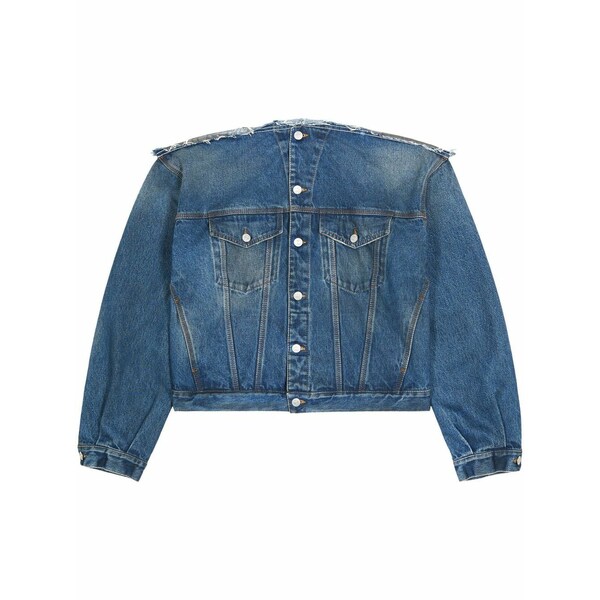 マルタンマルジェラ レディース 上衣＆上衣 アウター Collarless denim jacket Blue