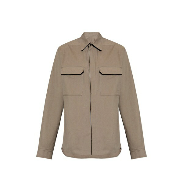 リックオウエンス メンズ シャツ トップス Chest-pocket shirt Neutrals|asty