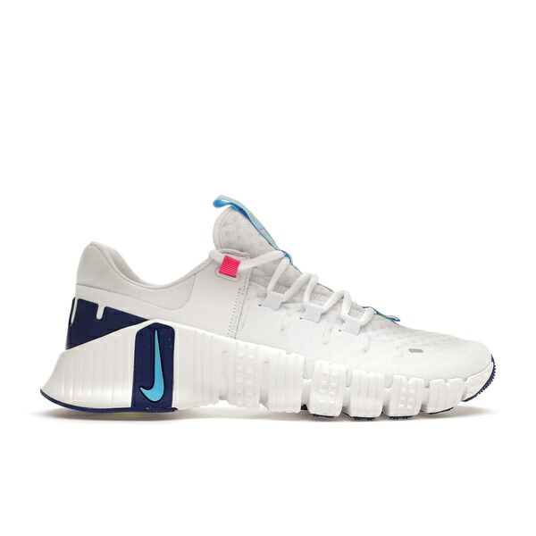 Nike ナイキ メンズ スニーカー  【Nike Free Metcon 5 White Aquarius Blue】  大きさ US_7.5(25.5糎) White/Fierce Pink/Deep Royal Blue/Aquarius Blue