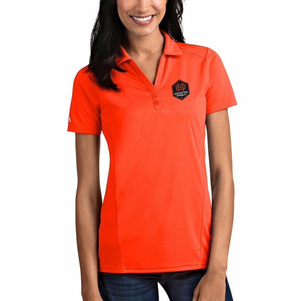 OUTLET SALE アンティグア レディース ポロシャツ トップス 激安格安割引情報満載 Houston Dynamo Logo Polo Tribute Women's Antigua Orange