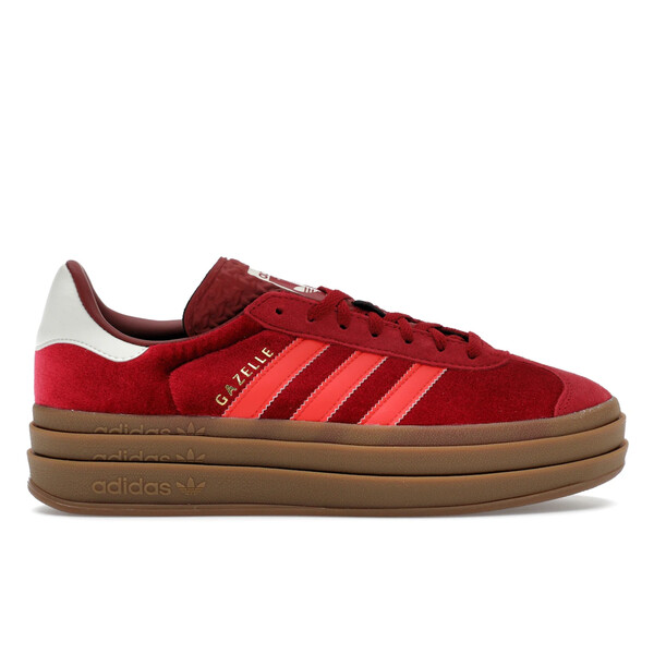 adidas アディダス レディース スニーカー 【adidas Gazelle Bold Bright Red Velvet (Women's)】 サイズ US_7.5(24.5cm) Team Victory Red/Bright Red/Off White｜asty