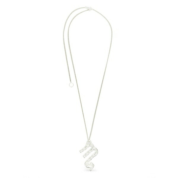 ジル・サンダー メンズ 首飾り・チョー鉄道車両 佩び物 Zodiac-pendant silver necklace Silver
