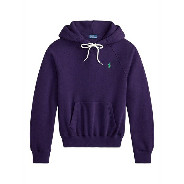 ラルフローレン レディース パーカー・スウェットシャツ アウター Logo-embroidered drawstring hoodie Purple