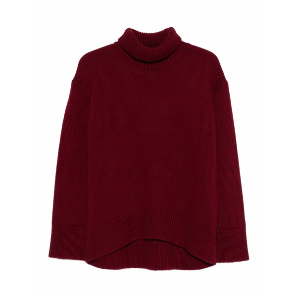 プランシー レディース 編み物\u0026スウェーター アウター Turtleneck sweater Red