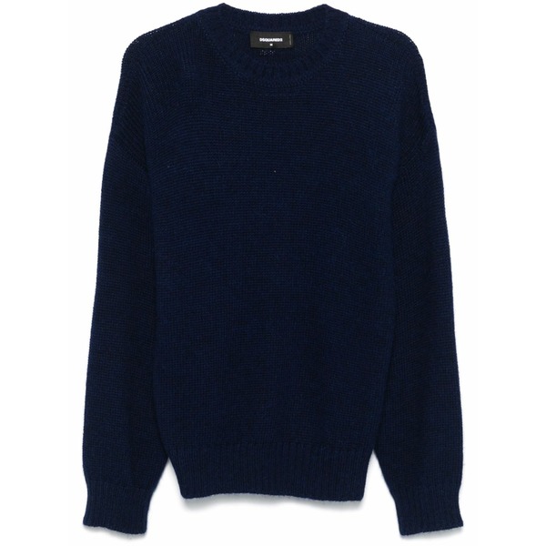 ディースクエアード メンズ 編み物\u0026プルオーバー アウター Crew-neck sweater Blue