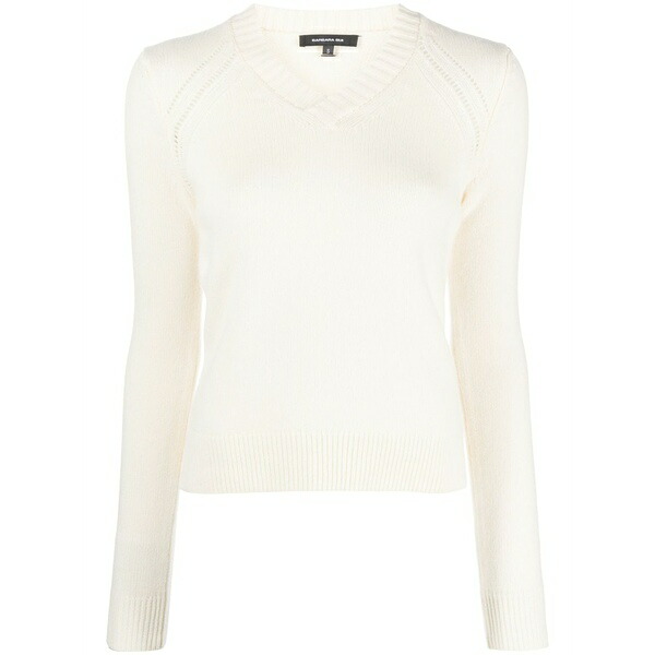 バーバラ ブイ レディース 編み物\u0026スウェーター アウター V-neck ladder-stitch jumper Neutrals