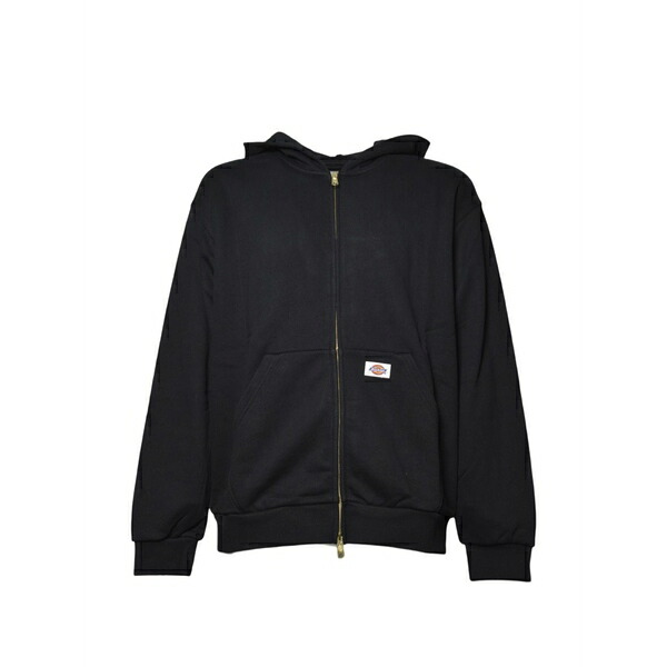 ディッキーズ メンズ パーカー・スウェットシャツ アウター Logo-patch zip-up hoodie Black|asty