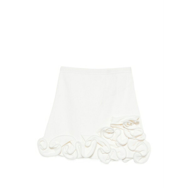 サンドロ レディース スカート ボトムス Ruffled mini skirt White｜asty