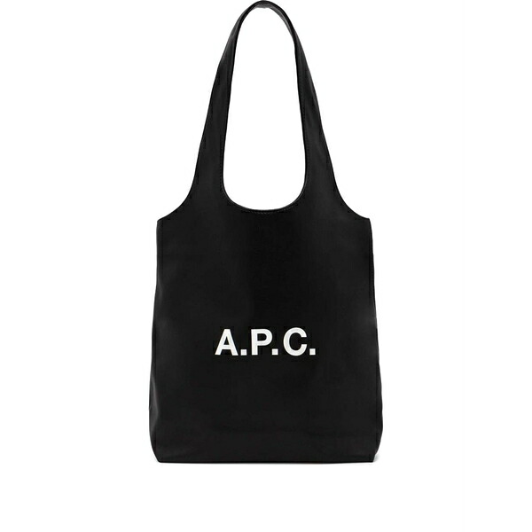 アーペーセー メンズ トートバッグ 御徒面子 Logo-plaque tote bag Black