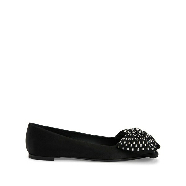 ジュゼッペザノッティ レディース サンダル シューズ Alexandrine flat crystal-embellished bow ballerina shoes Black｜asty