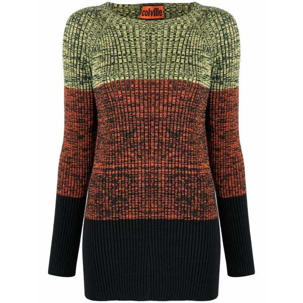 コルヴィル レディース 編み物\u0026ティーシャツ アウター Panelled cut-out jumper Orange