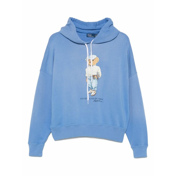 ラルフローレン レディース パーカー・スウェットシャツ アウター Polo bear fleece hoodie Blue